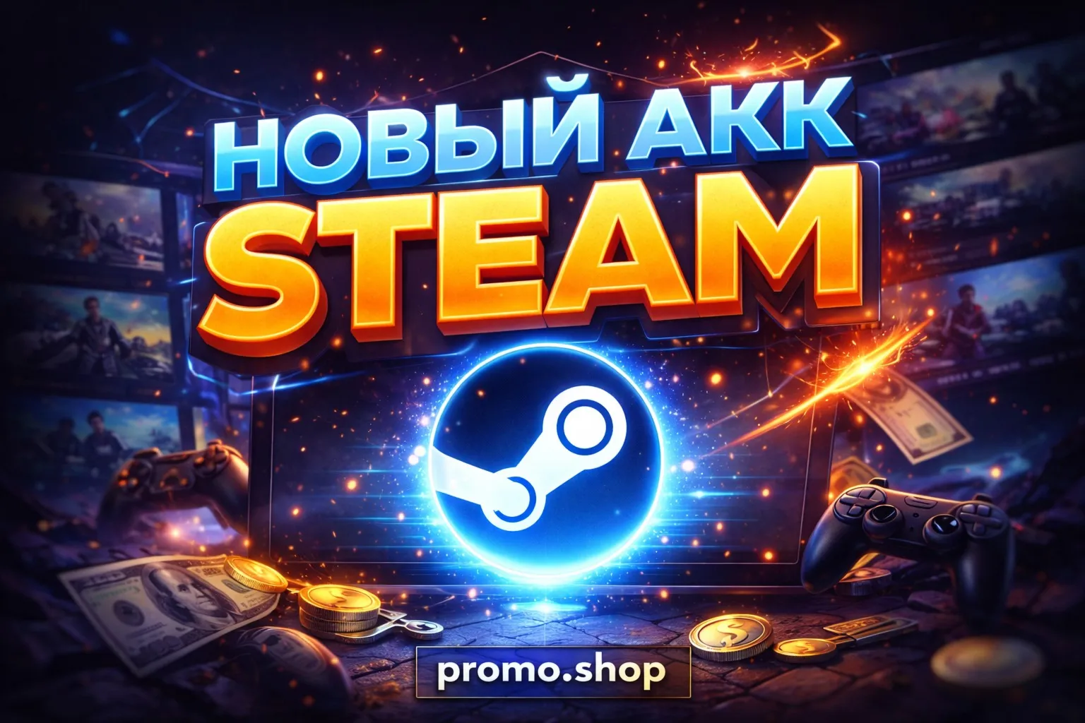 НОВЫЙ аккаунт STEAM КАЗАХСТАН