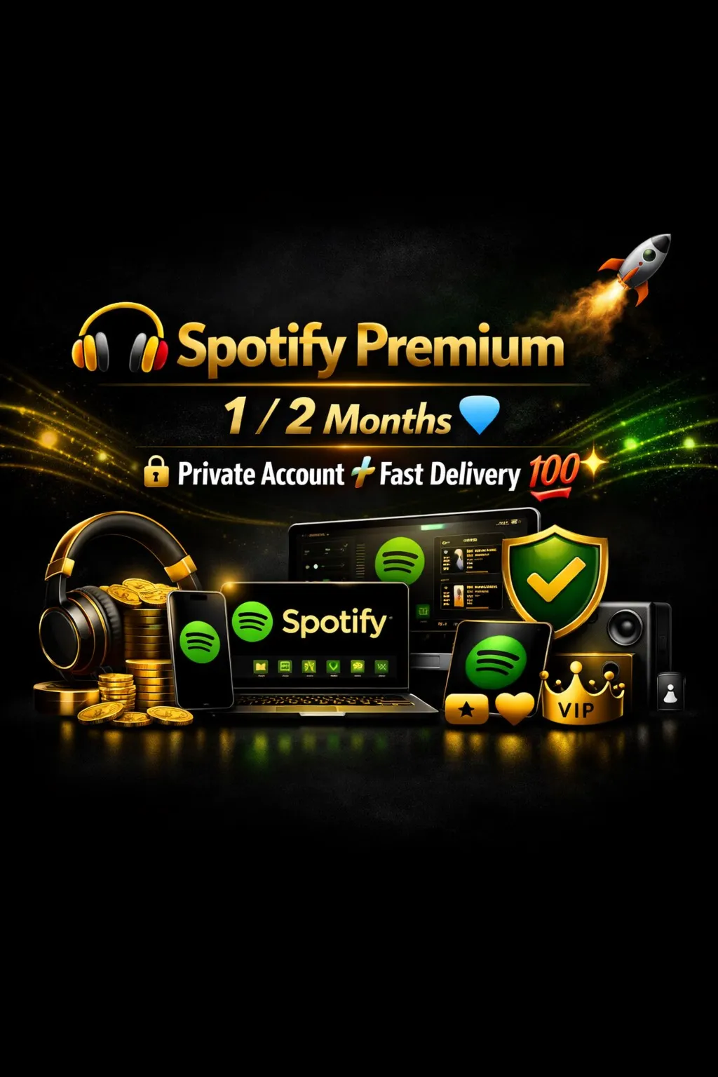 Spotify Premium 1 / 3 МЕСЯЦА Приватный аккаунт Быстрая доставка - irongamers.ru