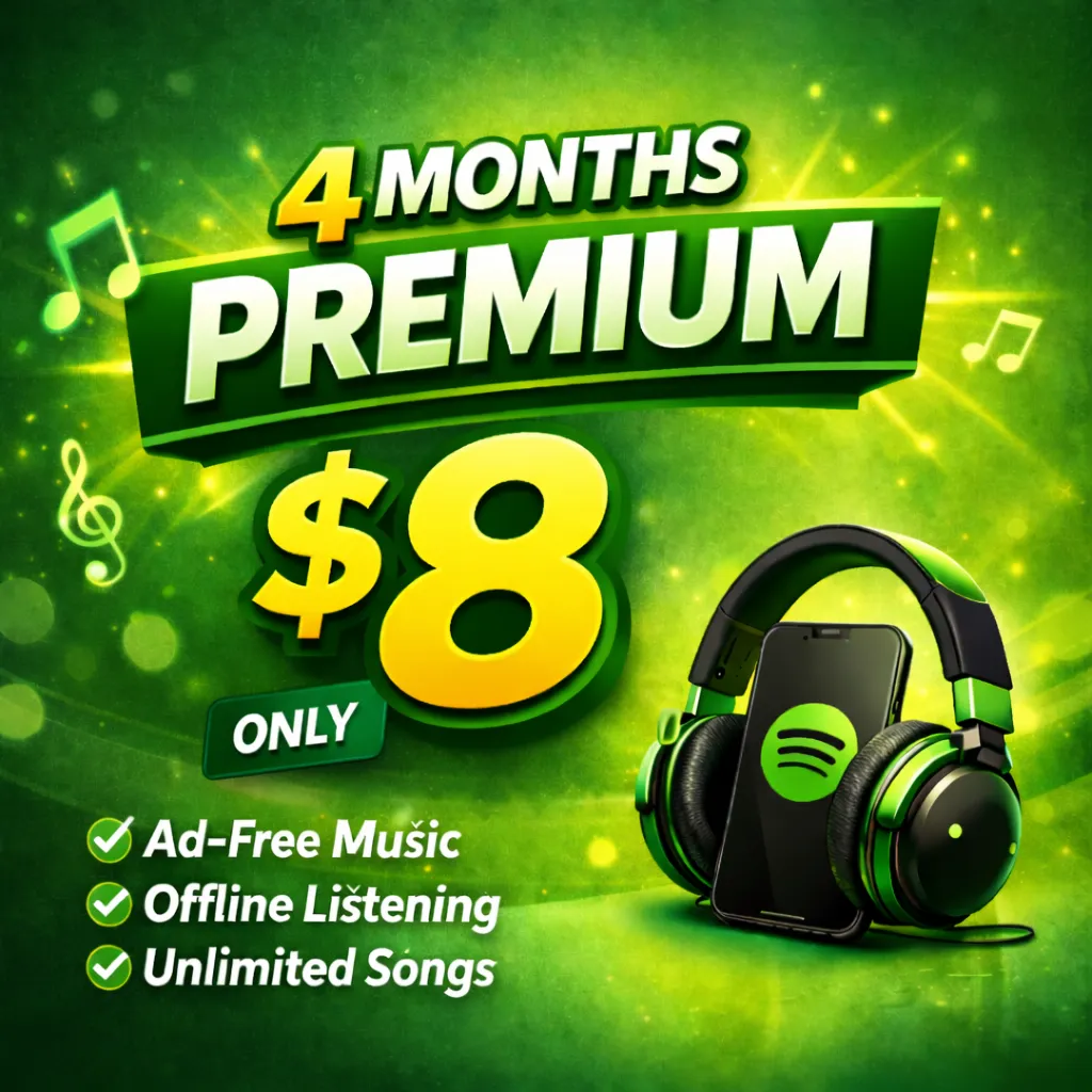 SPOTIFY PREMIUM – 4 МЕСЯЦ + ГАРАНТИЯ  | РАБОТЫ В РОССИИ | БЫСТРЫЙ
