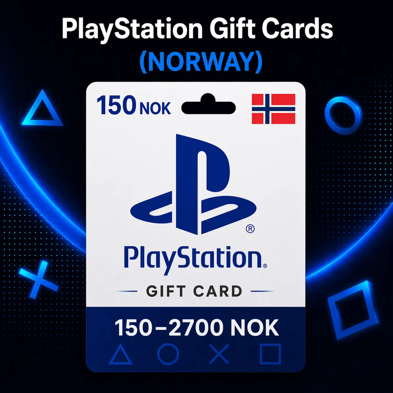 PlayStation Gift Cards Норвегия (NO) 150–2700 NOK | Коды пополнения PSN - irongamers.ru