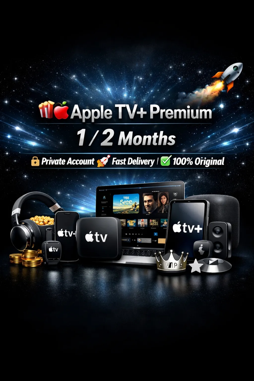 🍎 💥 APPLE TV PLUS 🎬 1/2/3 МЕСЯЦА 🔥 ПРИВАТНЫЙ АККАУНТ 💯 