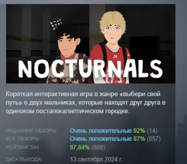 Nocturnals АВТОДОСТАВКА STEAM GLOBAL МГНОВЕННО ЛИЦЕНЗИЯ