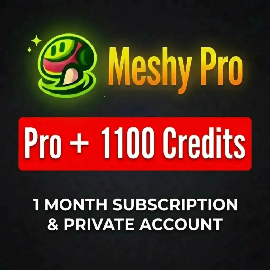 Meshy AI Премиум подписка — Личный доступ на 30 дней