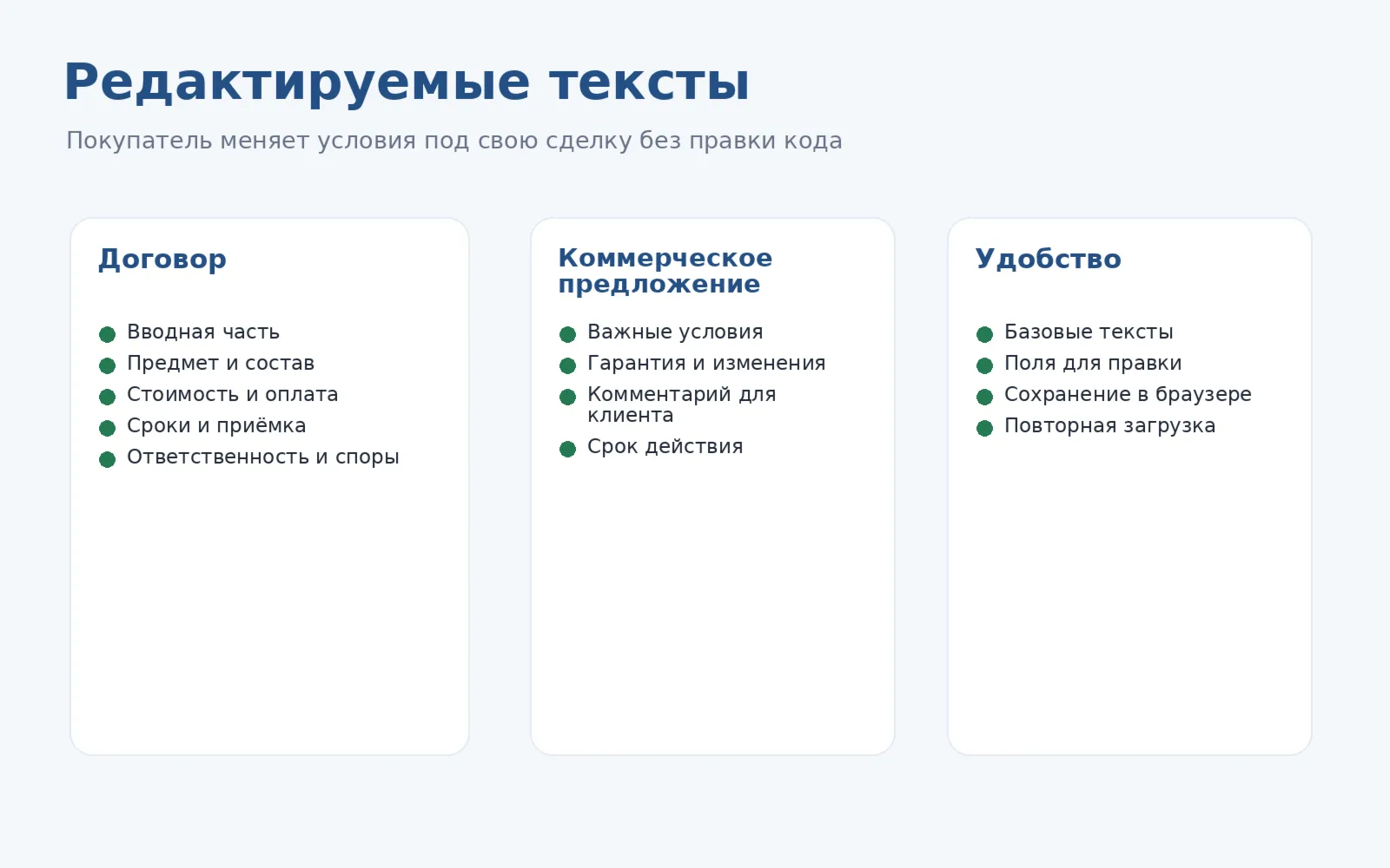 Генератор КП, договора, счёта и акты — браузерная программа