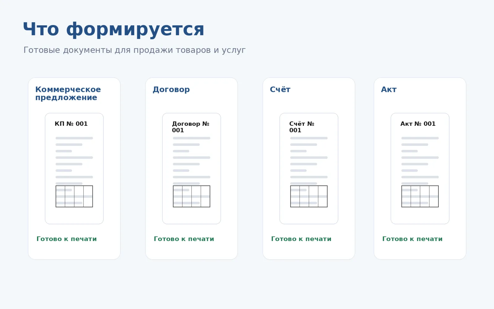 Генератор КП, договора, счёта и акты — браузерная программа