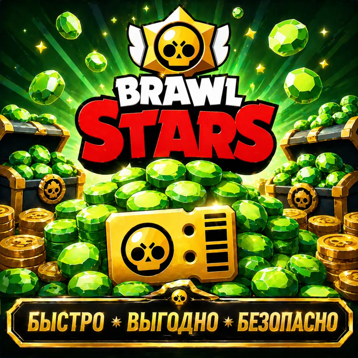 Brawl Stars ГЕМЫ БЫСТРАЯ ДОСТАВКА