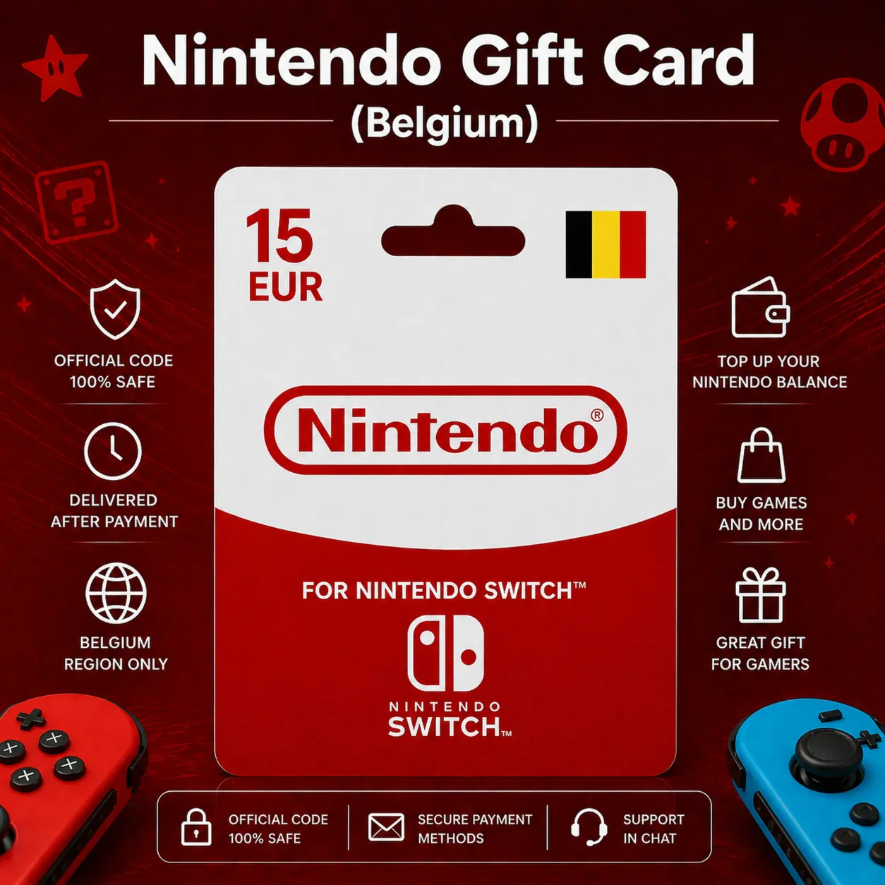 Nintendo Switch Online (Бельгия) 3–12 месяцев | Подписка Nintendo