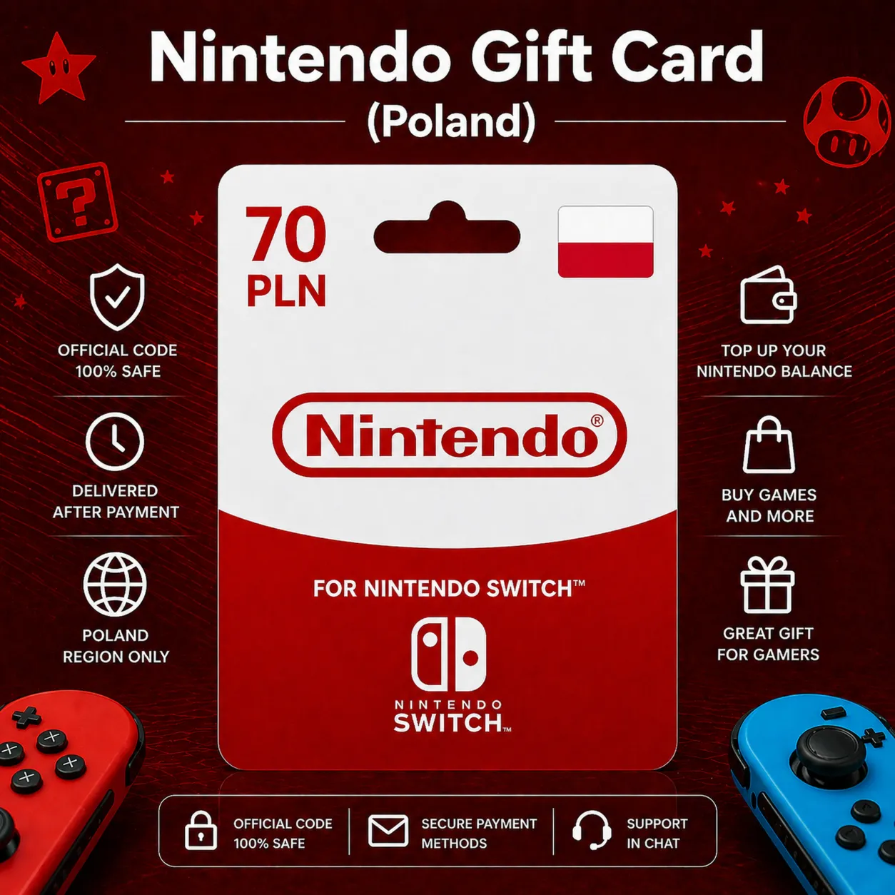 Nintendo Switch Online (Польша) 3–12 месяцев | Подписка Nintendo