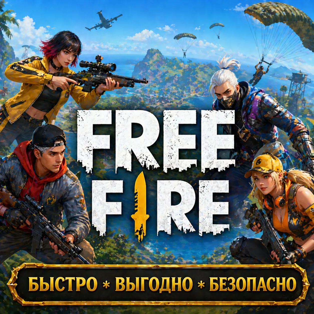FREE FIRE АЛМАЗЫ СНГ  RU ПО ID БЫСТРАЯ ДОСТАВКА