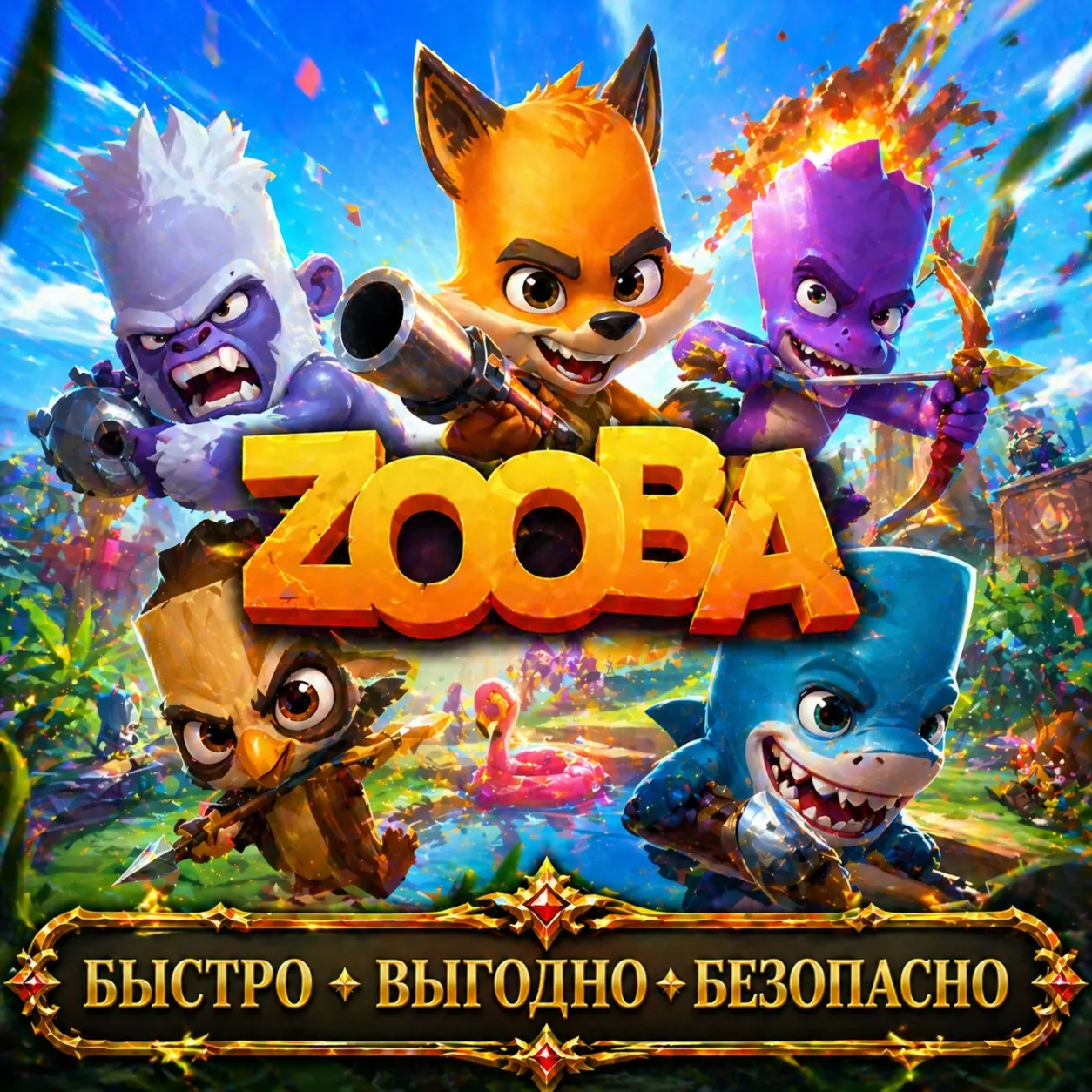 Zooba Алмазы ДОНАТ БЫСТРАЯ ДОСТАВКА