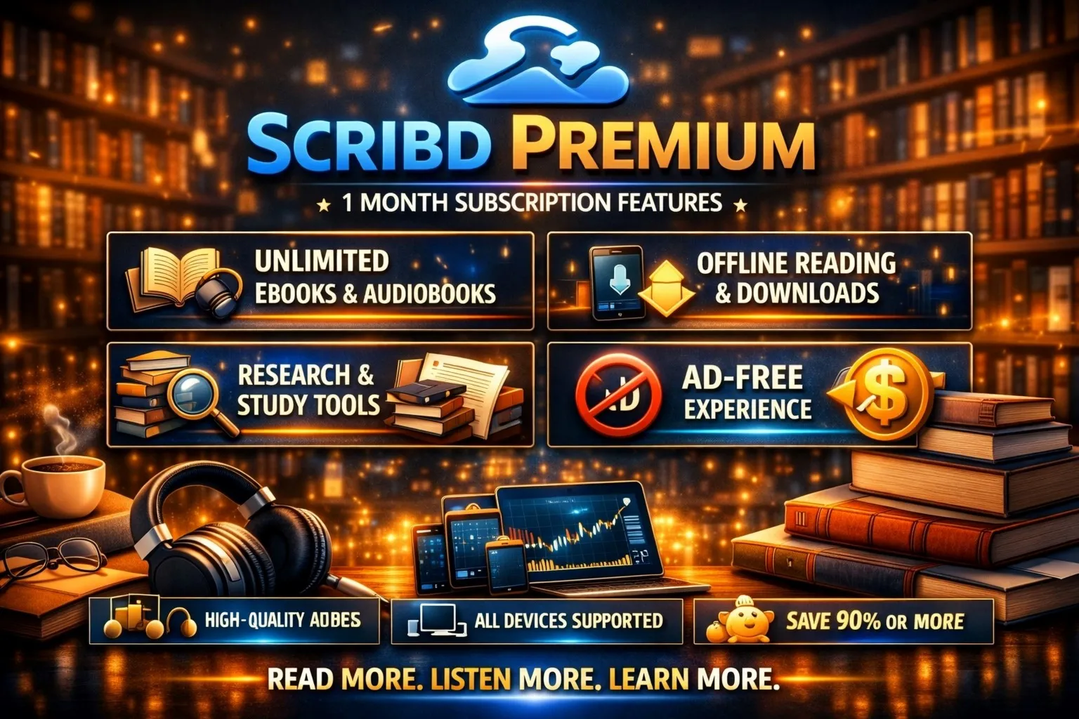 💥 ✨ SCRIBD PREMIUM 1 МЕСЯЦ★ ЧАСТНЫЙ АККАУНТ★ ГАРАНТИЯ★ ★ 💯 