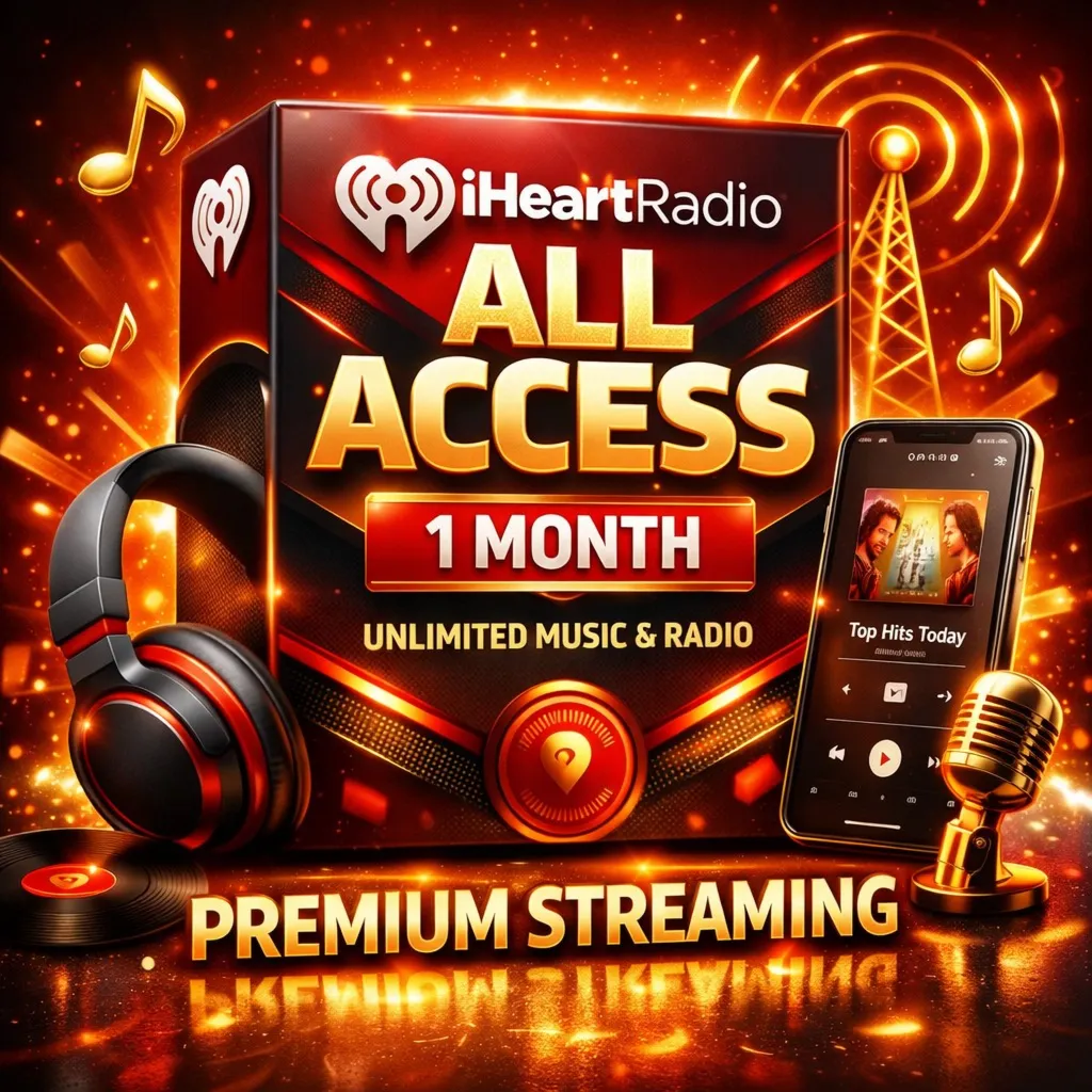 🔥 🎵 iHeartRadio All Access 1Месяц |💥 Безлимитная Музыка и Радио | Премиум Стриминг🎧 ⚡ 