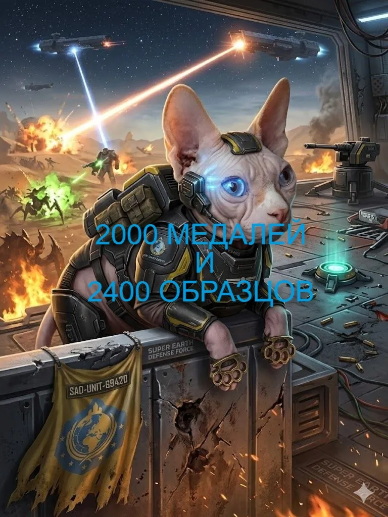 Helldivers 2 PS PC XBOX 2000 МЕДАЛИ 2400 ОБРАЗЦОВ - irongamers.ru