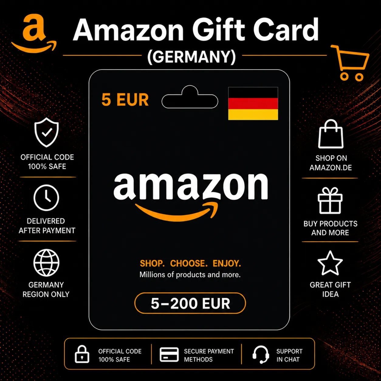 Amazon Gift Card (Германия) 5–200 EUR | Код пополнения Amazon - irongamers.ru
