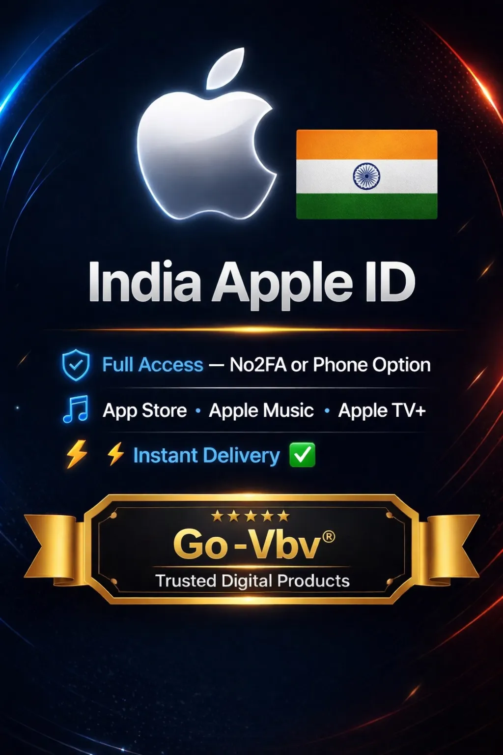 🇮 🇳 Индийский Apple ID – Полный доступ ✨ Мгновенная доставка 🔑 Безопасность и редак