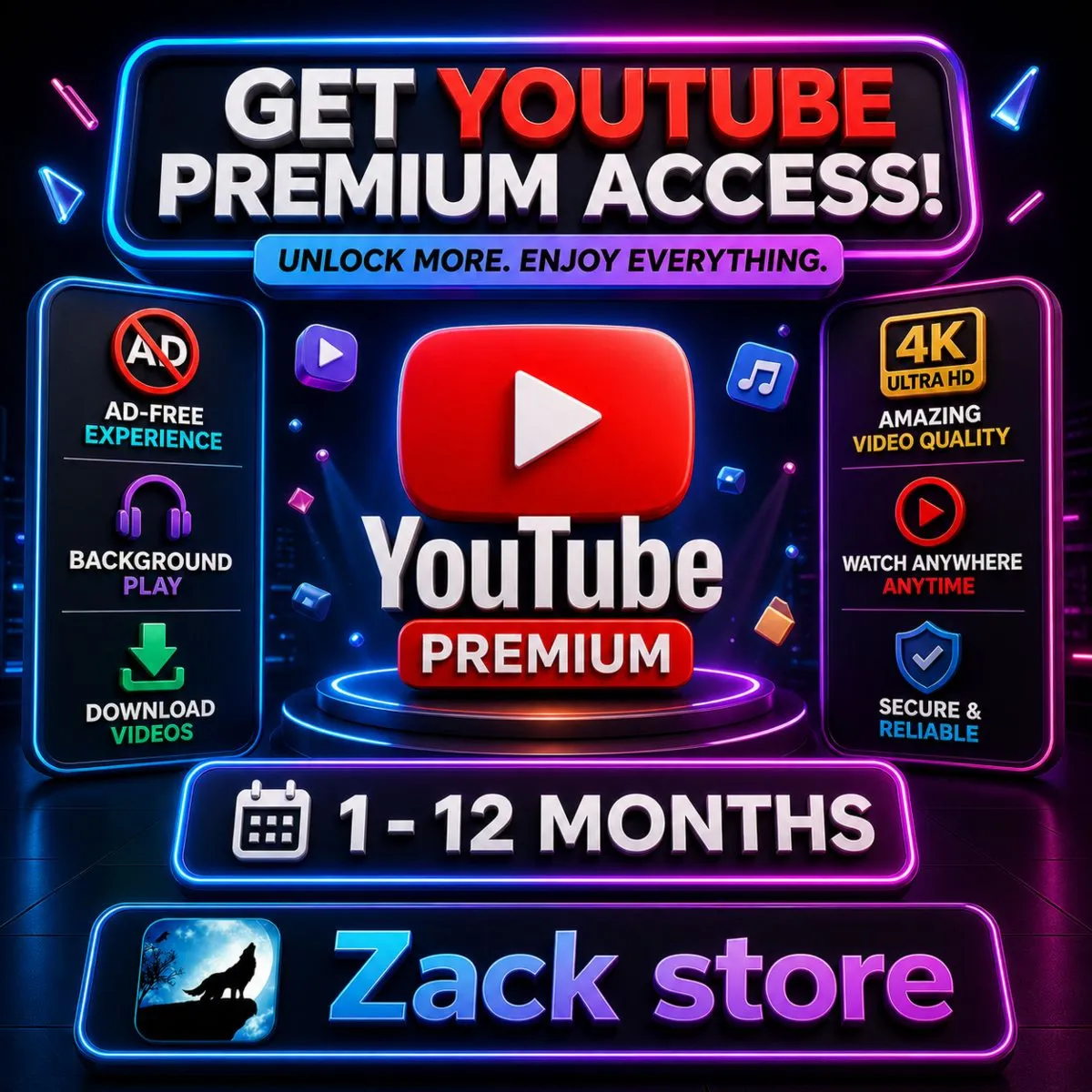 YouTube Premium Individual Plan 1-12 Months - irongamers.ru