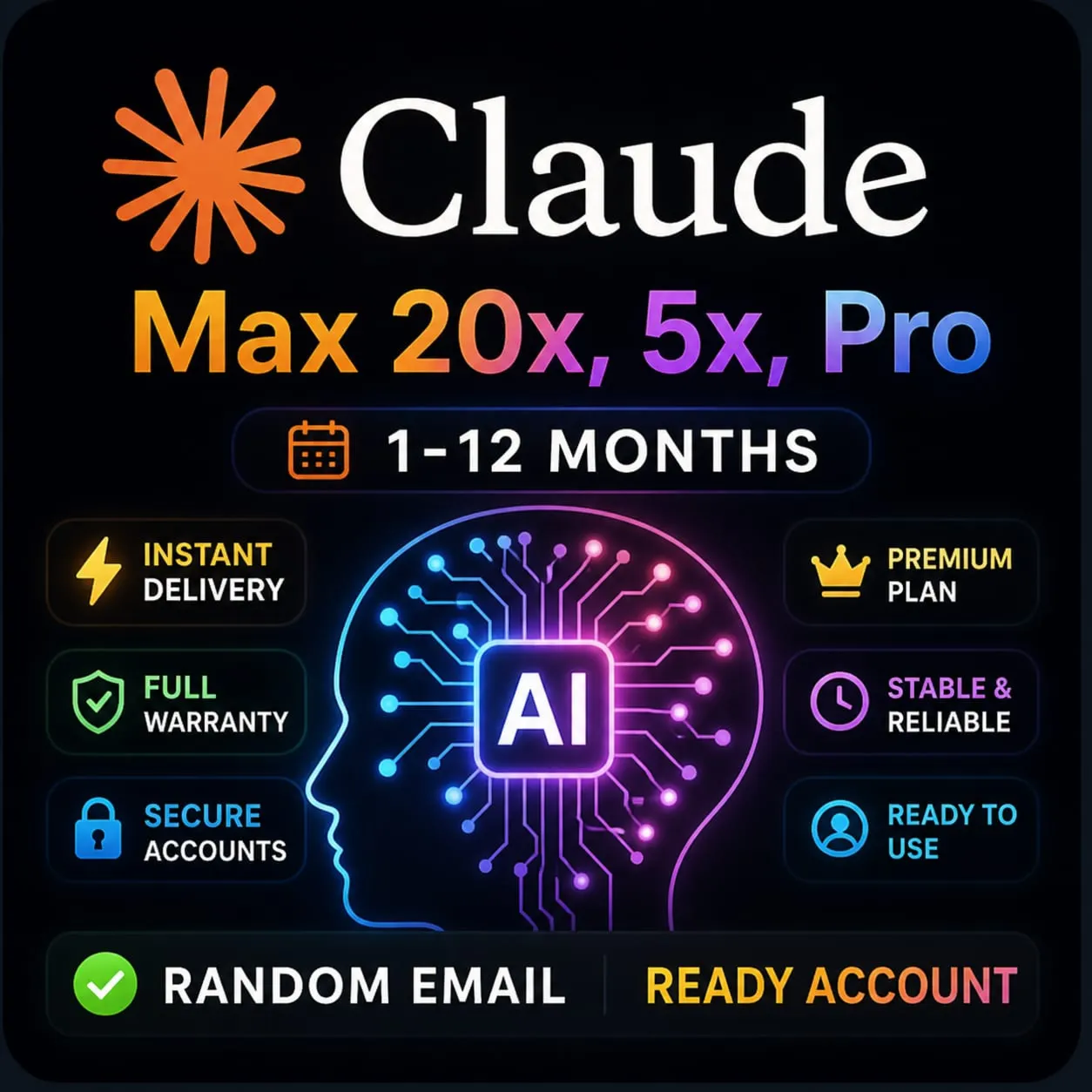 Claude AI FABLE 5 | Подписка PRO / MAX / CODE | НА ВАШ АККАУНТ | 1 МЕС.