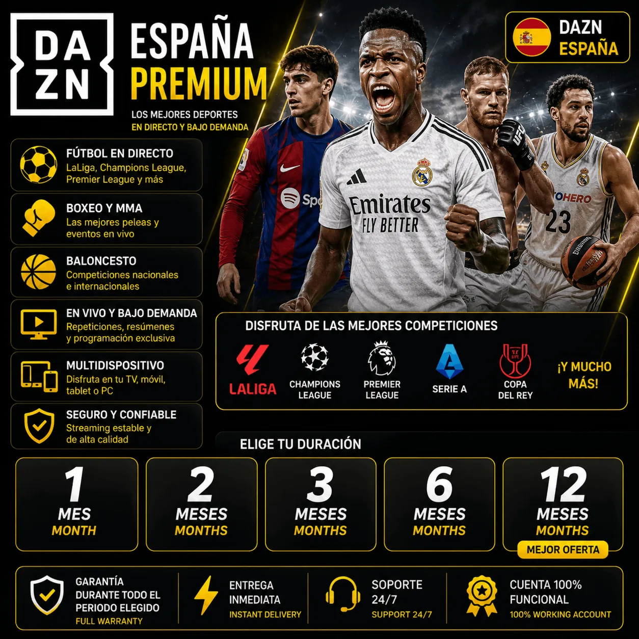 ⚽ DAZN Испания Подписка 1/3/6/12 месяца | Спорт | Гарантия ⚽ 