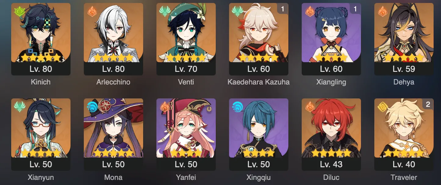 [2in1] NA GENSHIN IMPACT + Honkai: Star Rail | 49 AR | 43 CHARACTERS | 10 LEGENDARY |