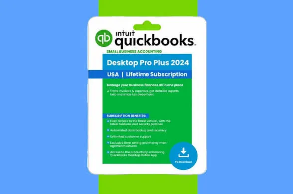 Intuit Quickbooks Desktop Pro Plus 2024 ( PC) - 1 Device, Lifetime - Intuit K