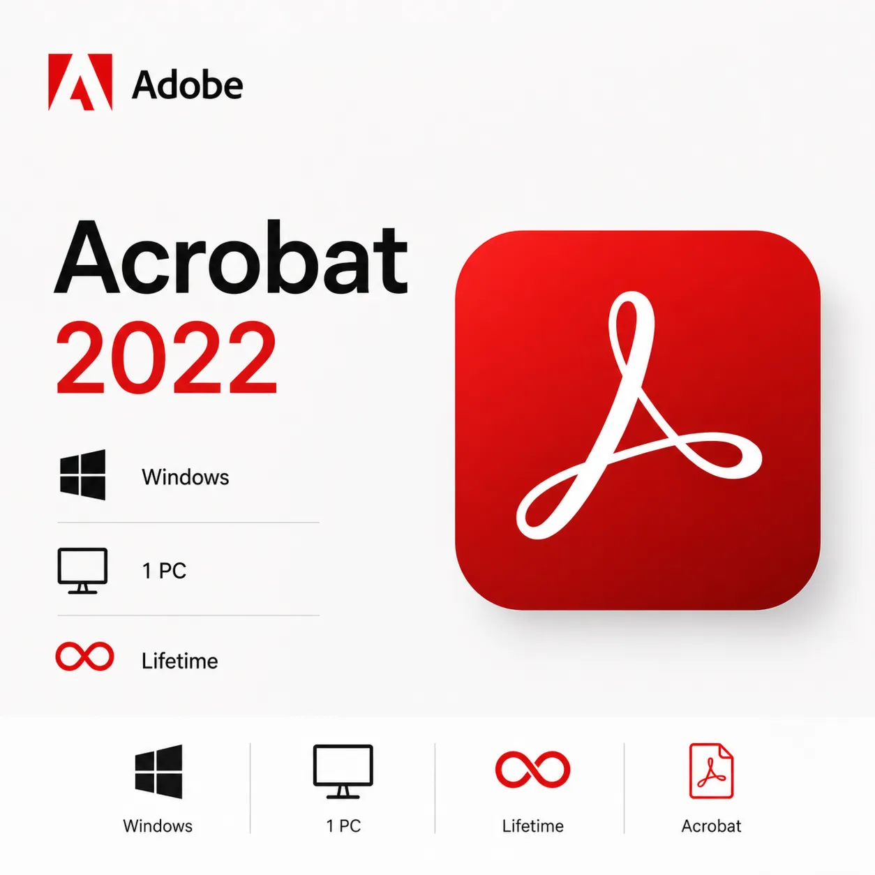 Adobe Acrobat Pro DC 2022 ОС Windows 1 PC 🔄 Lifetime🔄 