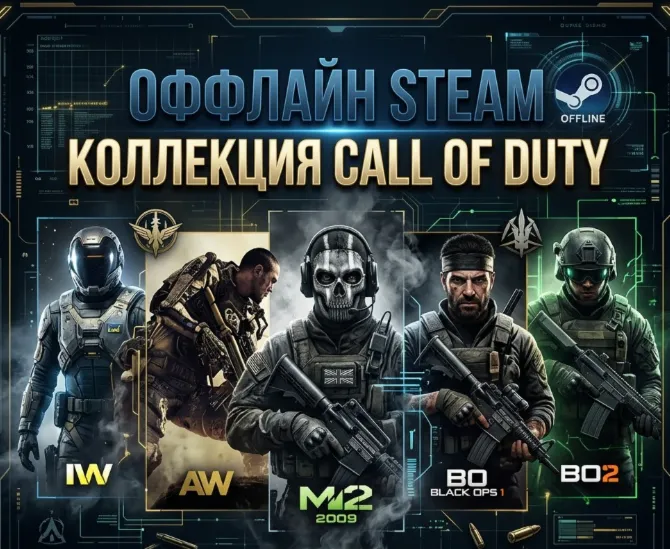 Call of Duty: IW, AW, MW2(2009), Black Ops 1,2 / Steam / Оффлайн / Без Очереди - irongamers.ru