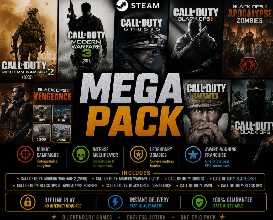 Call of Duty: IW, AW, MW2(2009), Black Ops 1,2,COD 4  / Steam / Оффлайн / Без Очереди