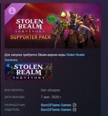 Stolen Realm Survivors – Supporter Pack DLC АВТОДОСТАВКА STEAM РОССИЯ