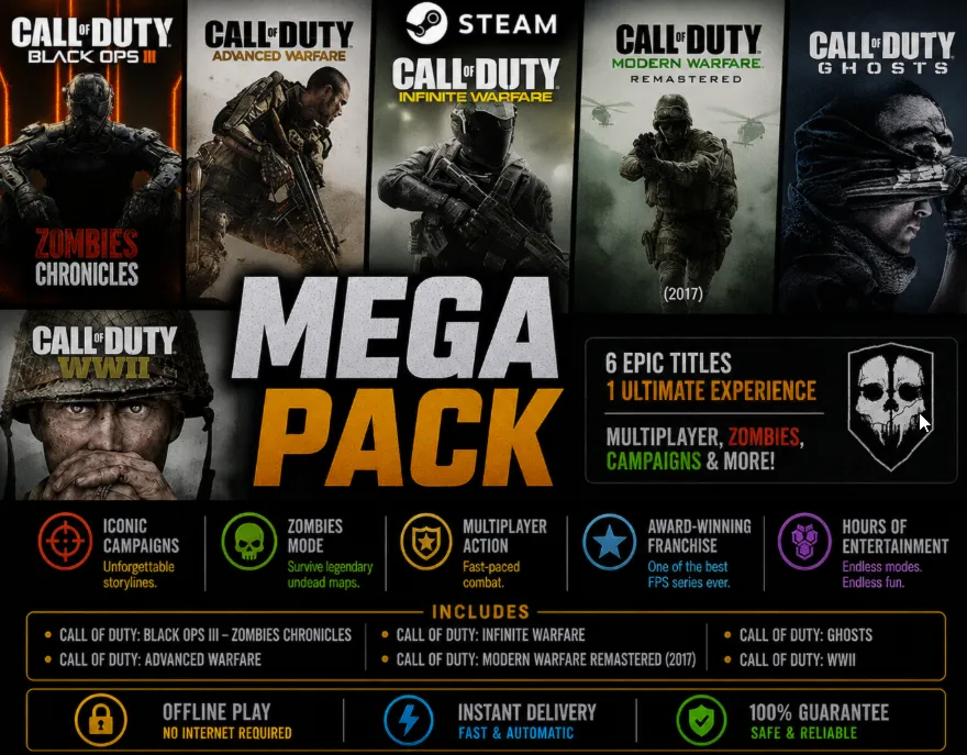 COD: Black Ops III Zombies Chronicles, IW, AW, Ghosts, WWII / Steam Оффлайн