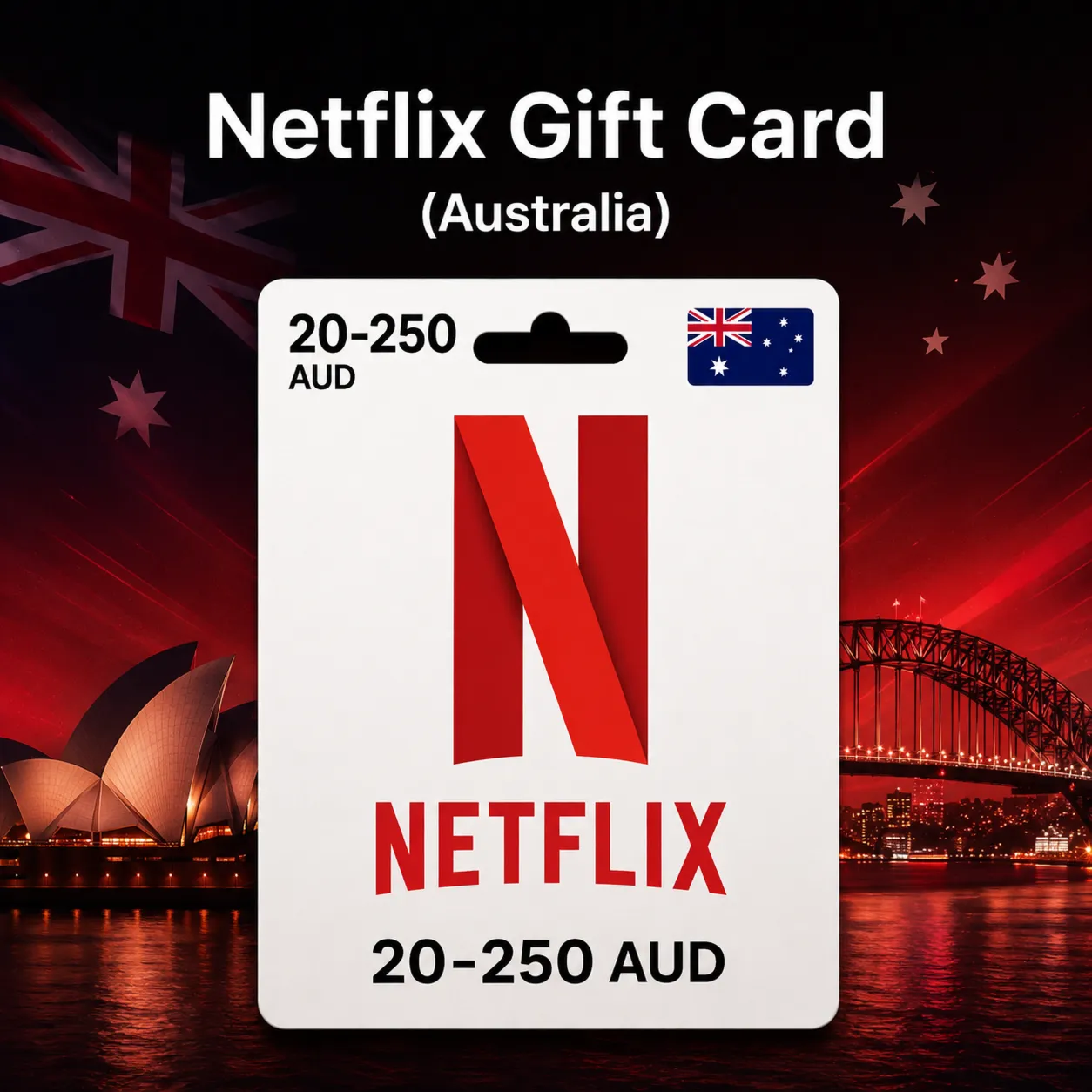 Netflix Gift Cards (Австралия) 20–250 AUD | Коды пополнения