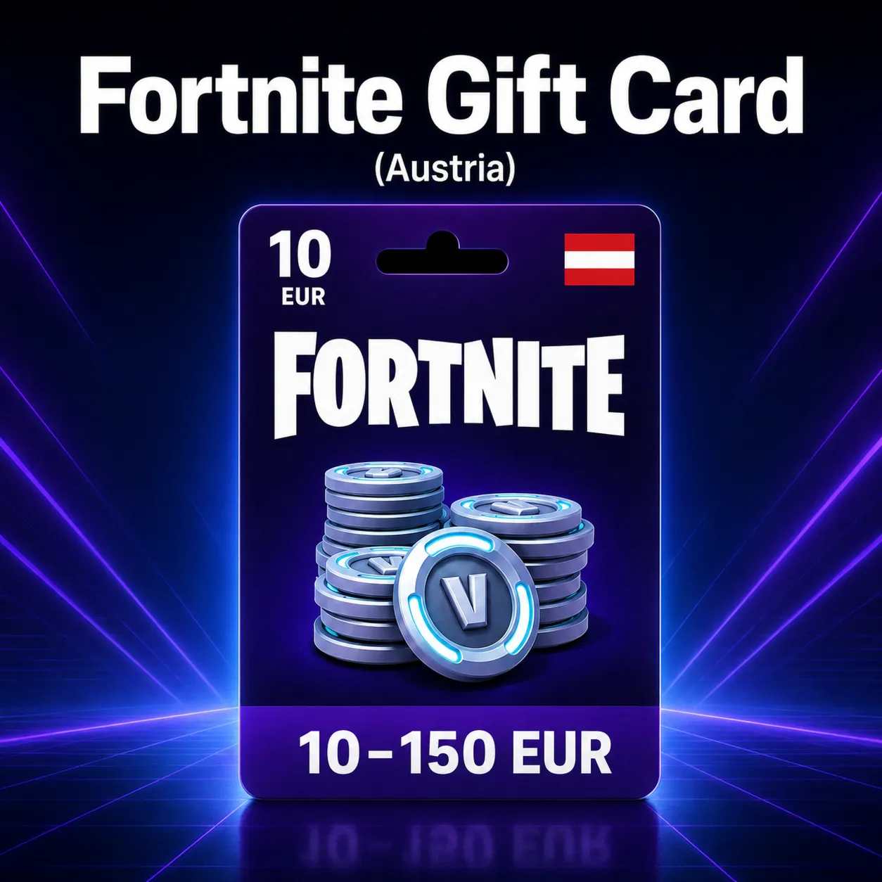 Fortnite Gift Card (Австрия) 10–150 EUR | Код пополнения - irongamers.ru