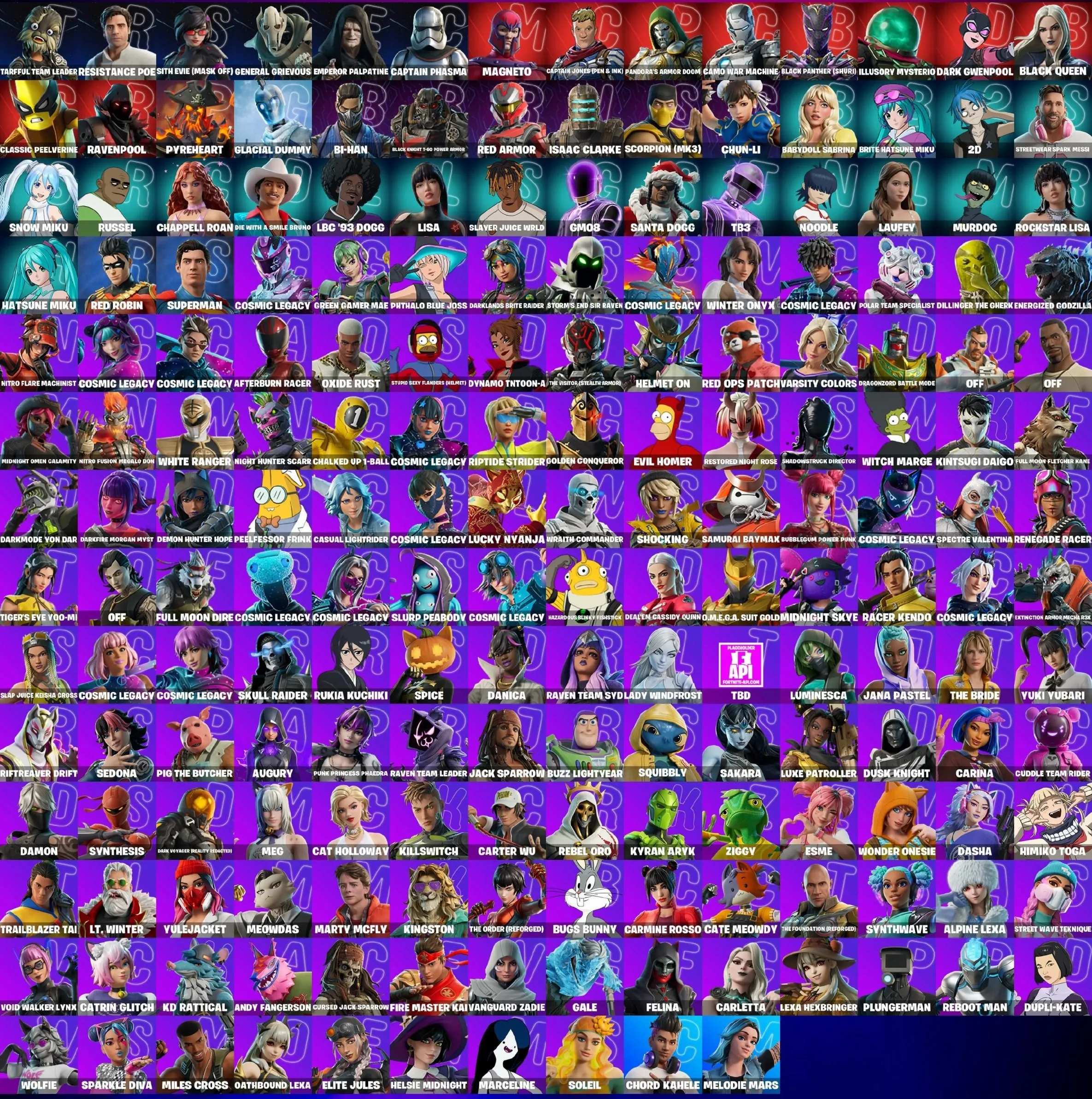 Мгновенный доступ•FN (все платформы)•192 skins•Sith Evie (mask off)•2350 VB