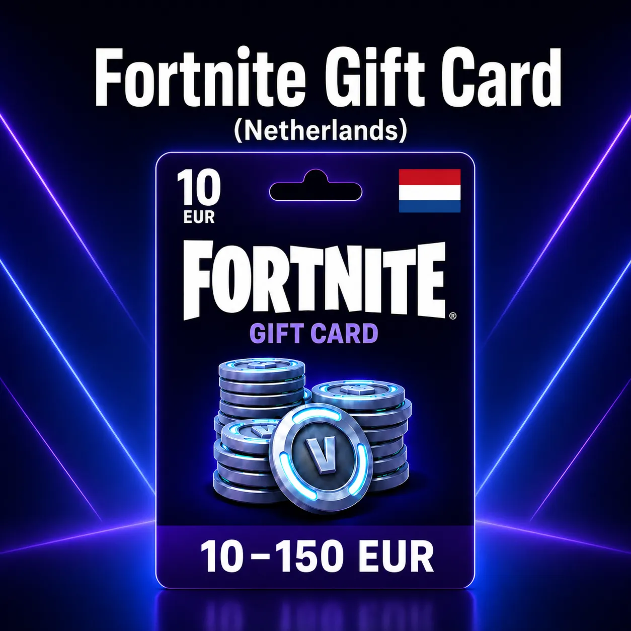 Fortnite Gift Card (Нидерланды) 10–150 EUR | Код пополнения