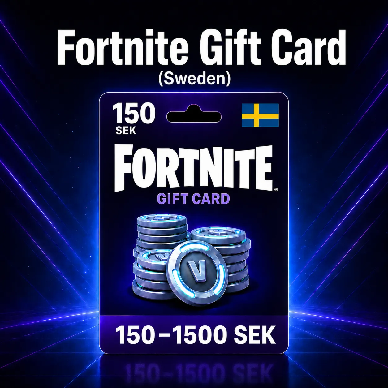 Fortnite Gift Card (Швеция) 150–1500 SEK | Код пополнения - irongamers.ru