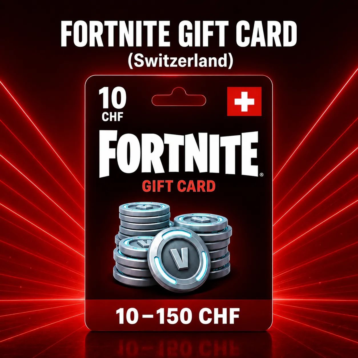 Fortnite Gift Card (Швейцария) 10–150 CHF | Код пополнения - irongamers.ru
