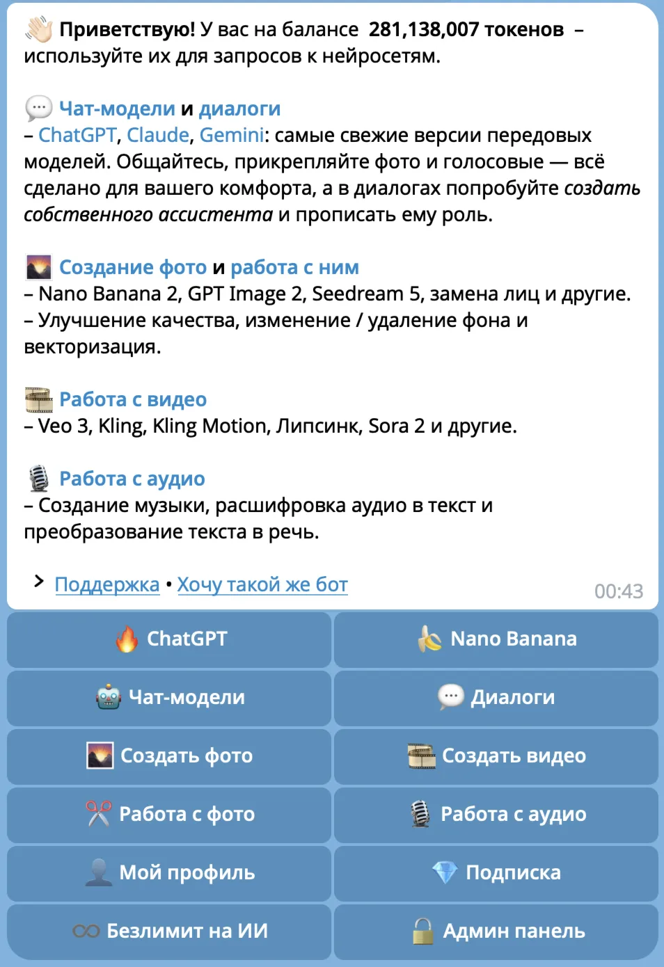 Телеграм бизнес на ChatGPT, Сиденс 2, GPT Image 2, Suno, Nano Banana 2