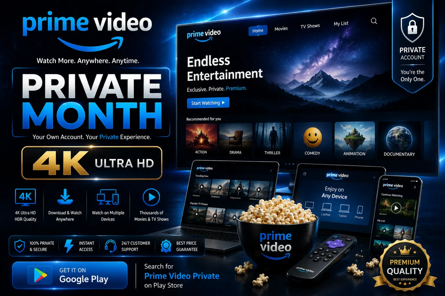 Amazon Prime Video 1 месяц 4К