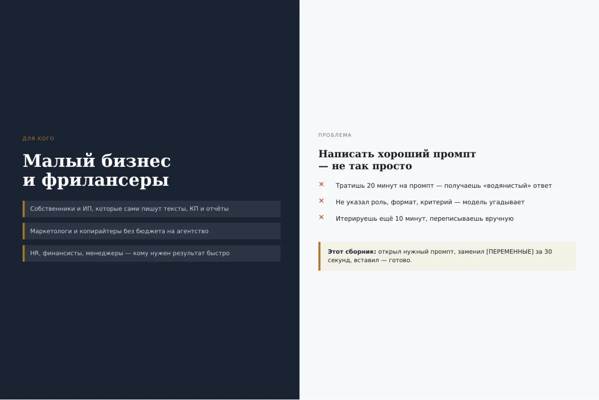 Промпты для бизнеса 2026 · 100 шаблонов под Claude и ChatGPT · с RU-реалиями - irongamers.ru