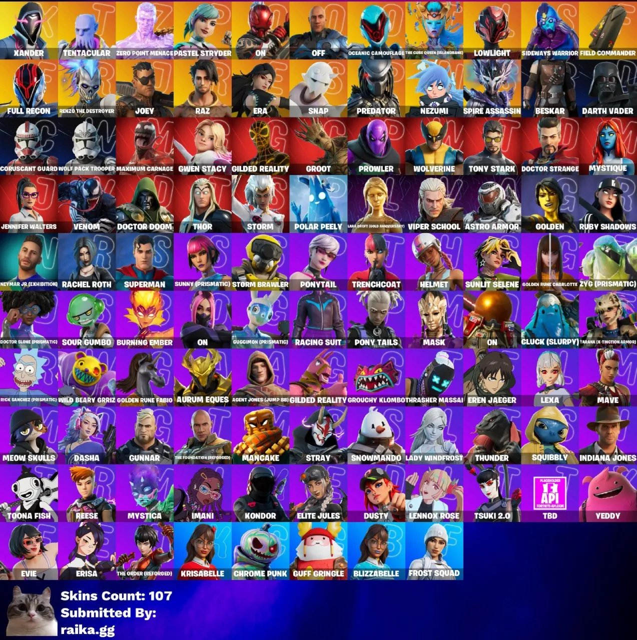 Мгновенный доступ•FN (все платформы)•107 skins•The Cube Queen (Islandbane)