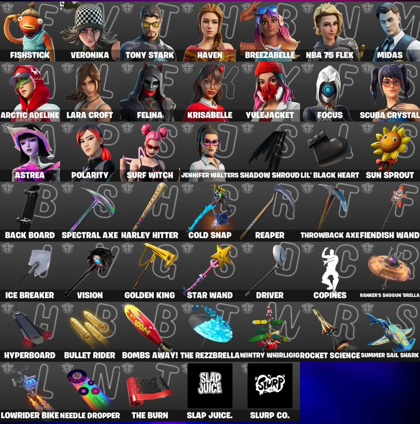 Мгновенный доступ • FN (все платформы) • 183 skins • NBA 75 Flex • Полный доступ