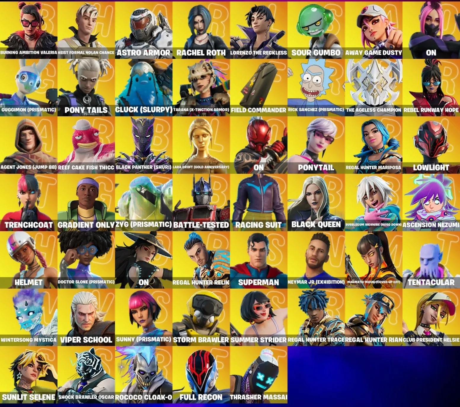 Мгновенный доступ • FN (все платформы) • 144 skins • 1350 VB • Полный доступ