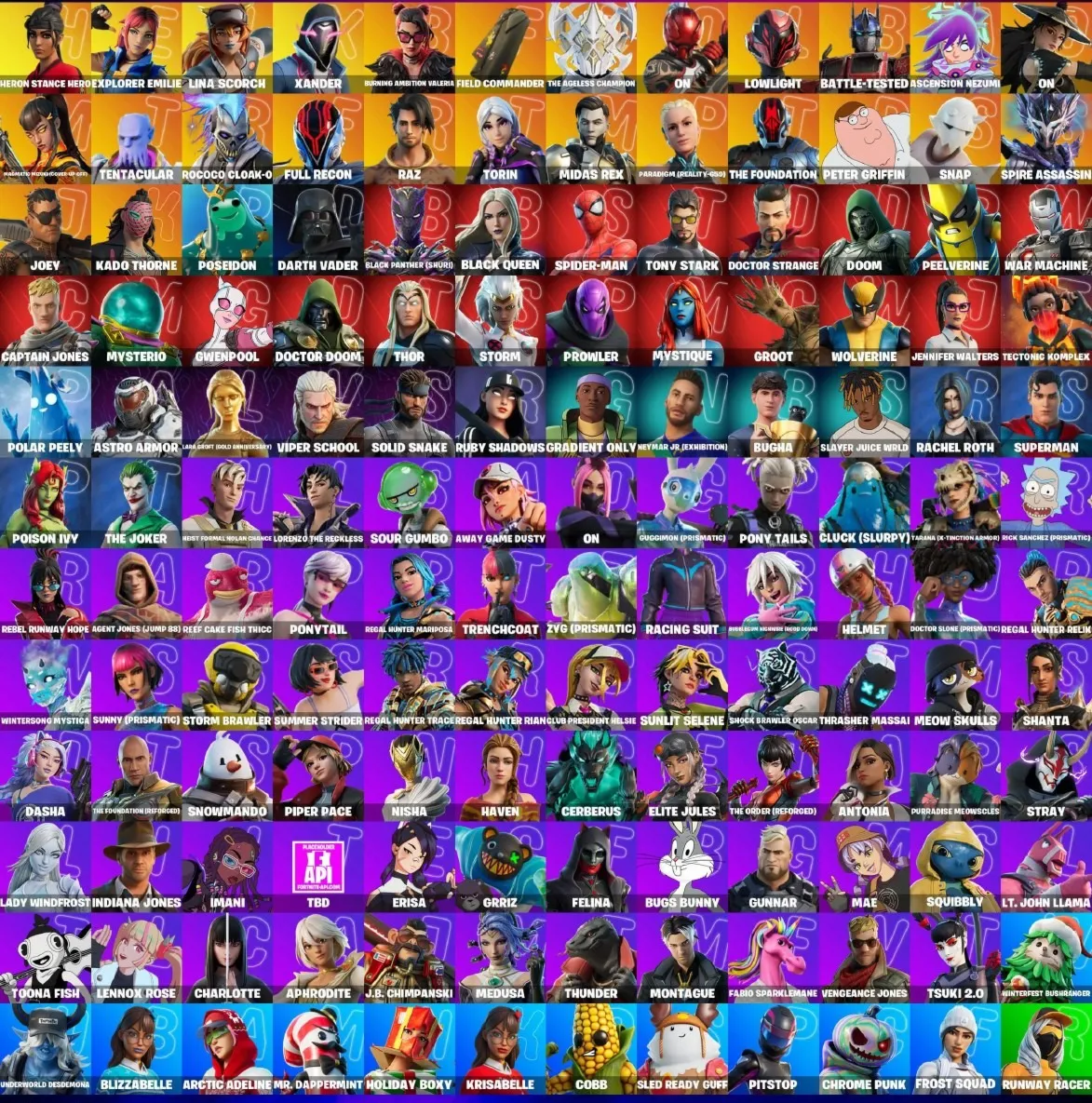 Мгновенный доступ • FN (все платформы) • 144 skins • 1350 VB • Полный доступ
