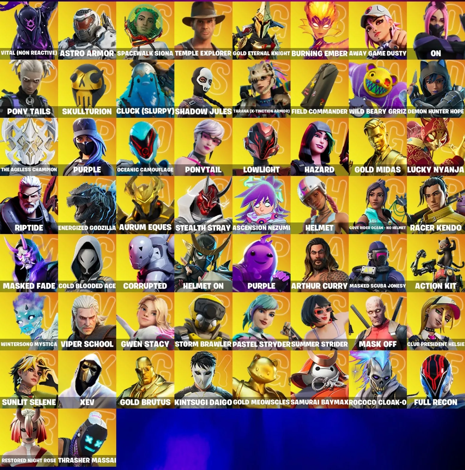 Мгновенный доступ • FN (все платформы) • 163 skins • 500 VB • Полный доступ