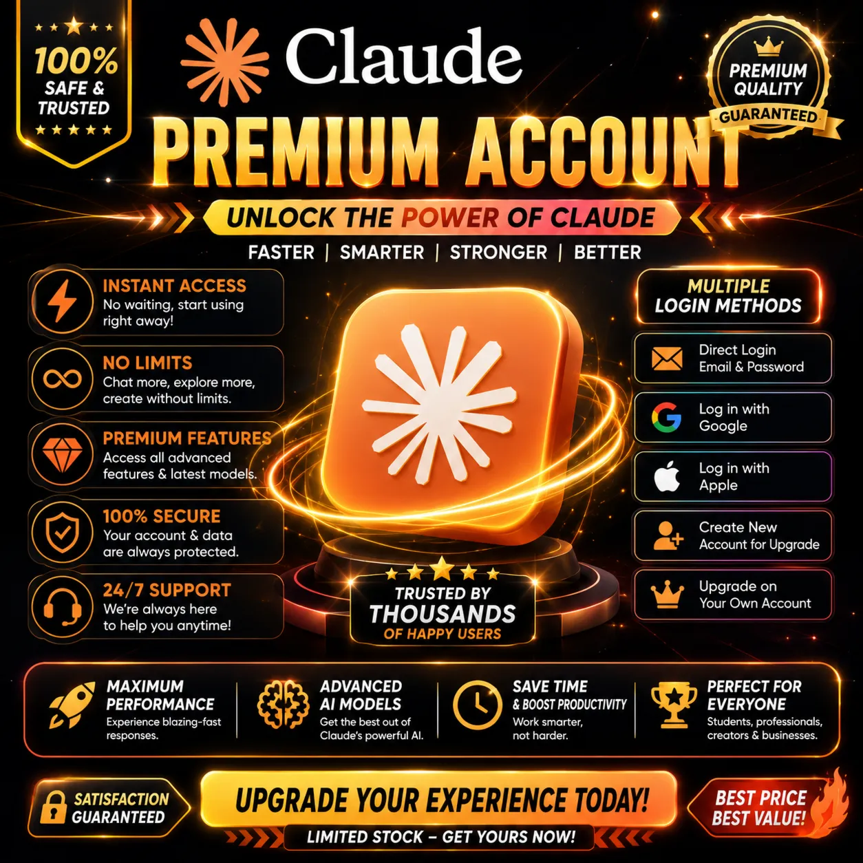 Claude Pro 1-12 Месяцев | АВТОВЫДАЧА| Мгновенная выдача| Лучшая цен | ПОЛНАЯ ГАРАНТИЯ