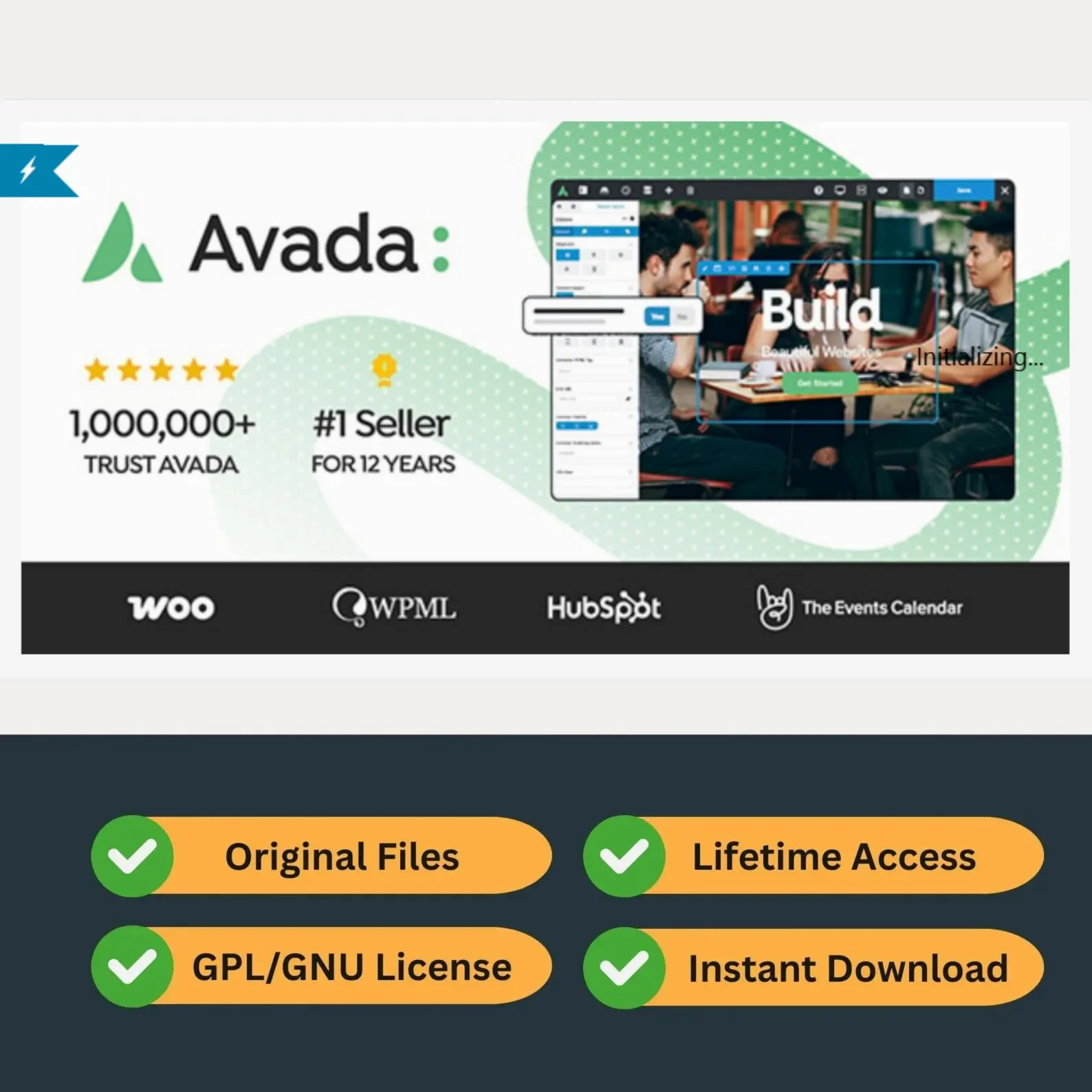 Тема WordPress Avada на всю жизнь ( GPL версия )