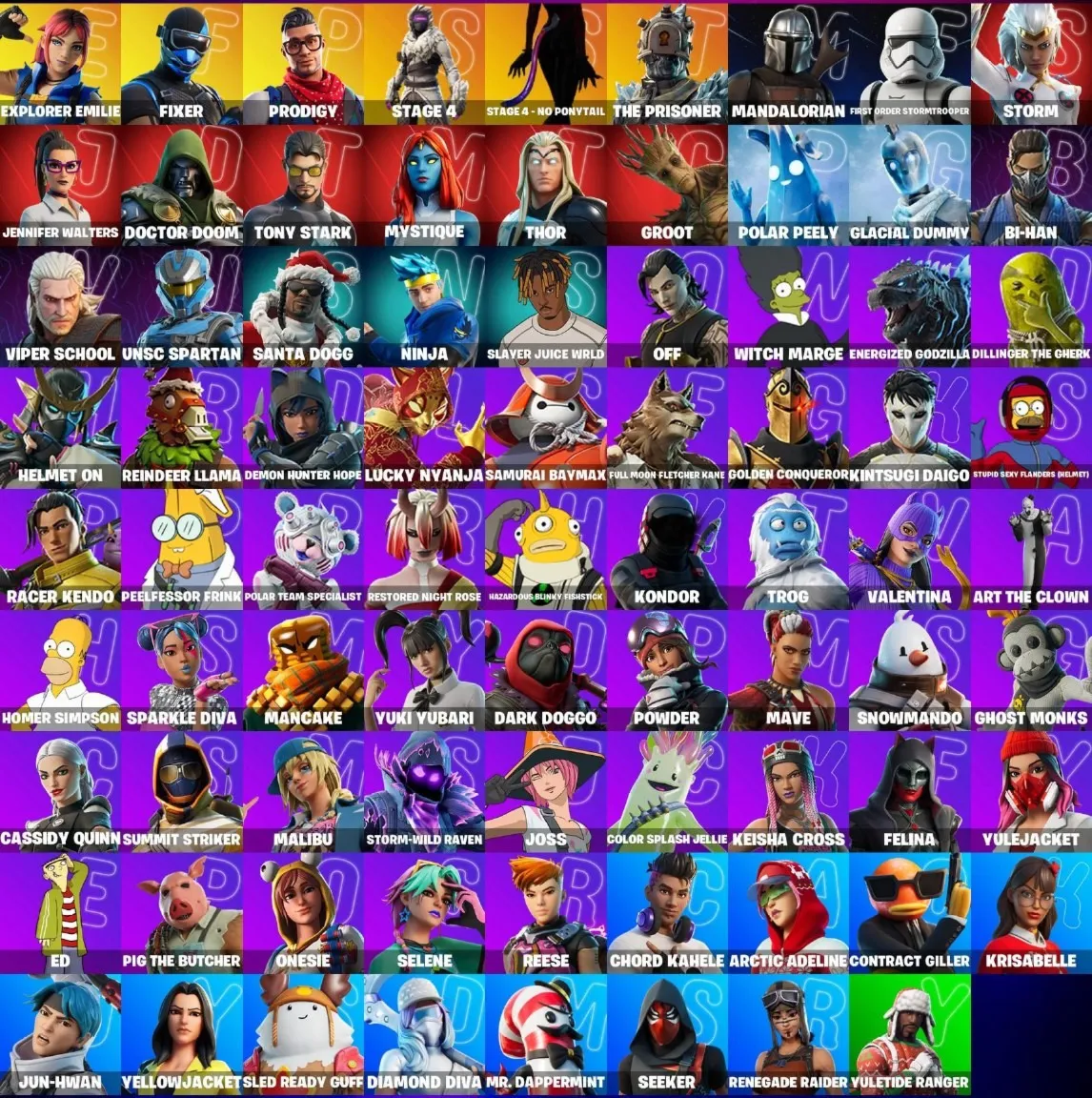 FN (все платформы) •  80 skins • Renegade Raider • Podigy • Stage 4 • Полный доступ