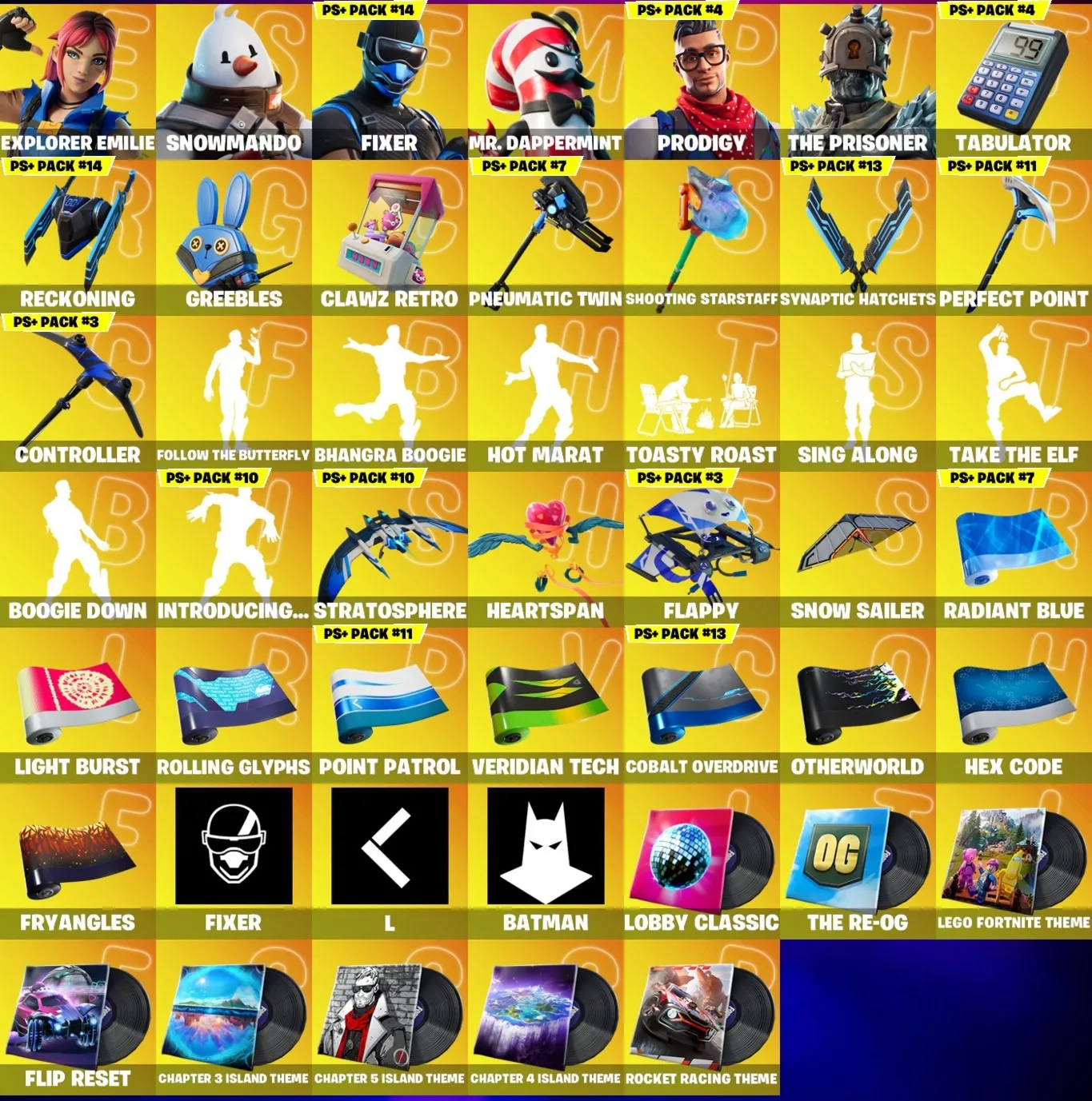 FN (все платформы) •  80 skins • Renegade Raider • Podigy • Stage 4 • Полный доступ