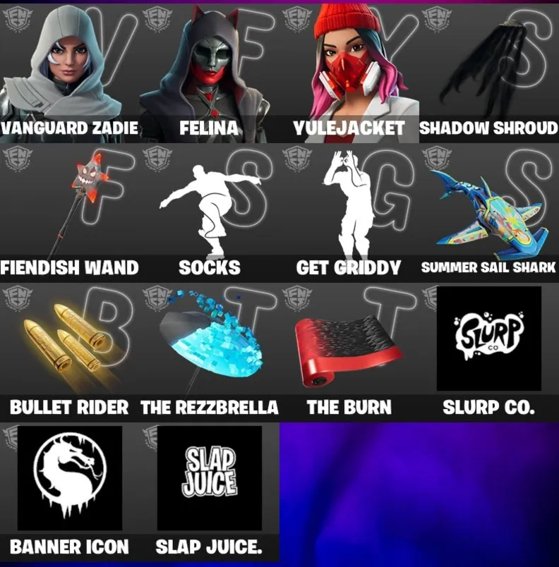 Мгновенный доступ • FN (все платформы) •  96 skins • 1450 VB • Полный доступ