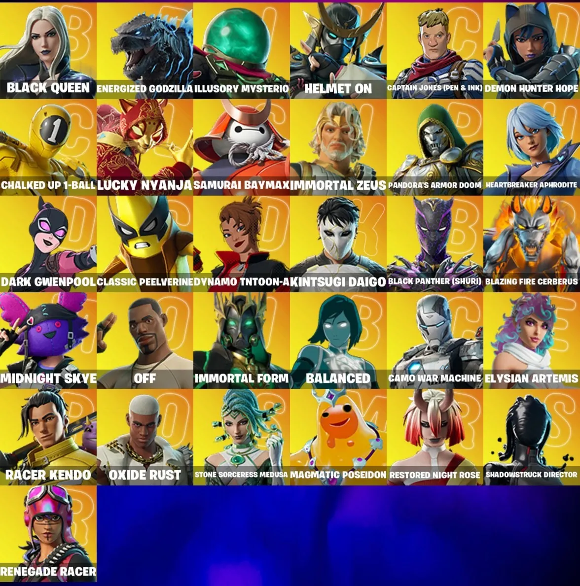 Мгновенный доступ • FN (все платформы) •  96 skins • 1450 VB • Полный доступ