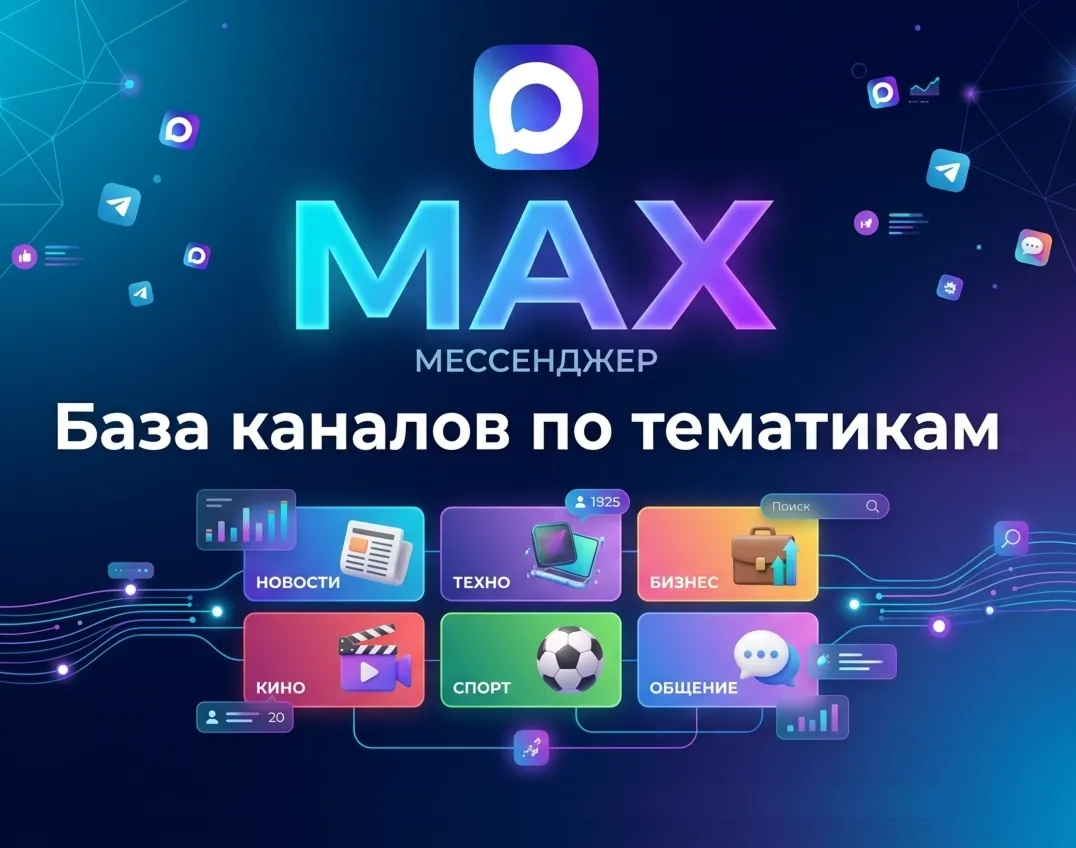 База 160 000 каналов в мессенджере MAX по категориям (2026 год)